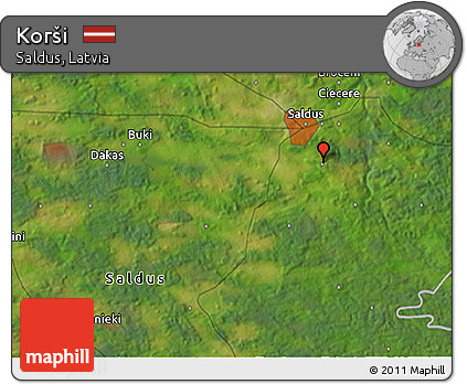 Satellite 3D Map of Korši