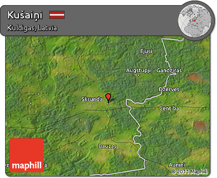 Satellite 3D Map of Kušaiņi