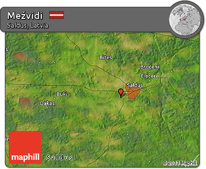 Satellite 3D Map of Mežvidi