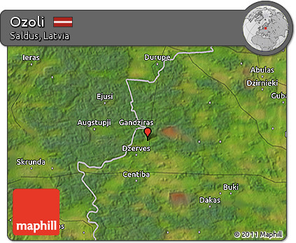 Satellite 3D Map of Ozoli