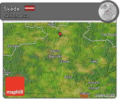 Satellite 3D Map of Šķēde
