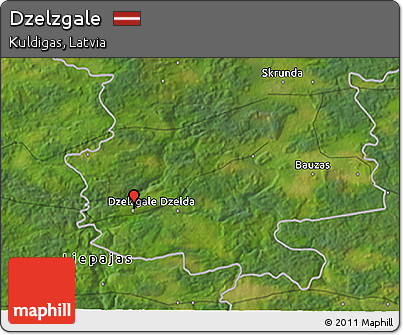 Satellite 3D Map of Dzelzgale