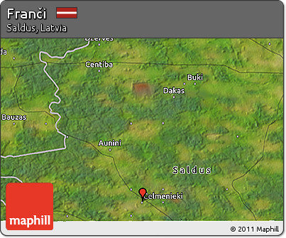 Satellite 3D Map of Franči