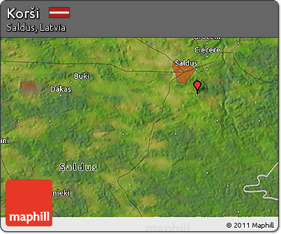 Satellite 3D Map of Korši