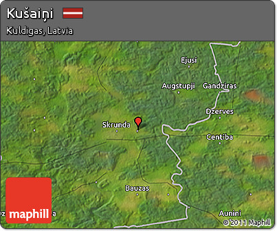 Satellite 3D Map of Kušaiņi