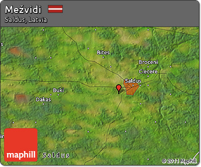 Satellite 3D Map of Mežvidi