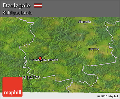 Satellite 3D Map of Dzelzgale