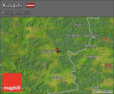 Satellite 3D Map of Kušaiņi
