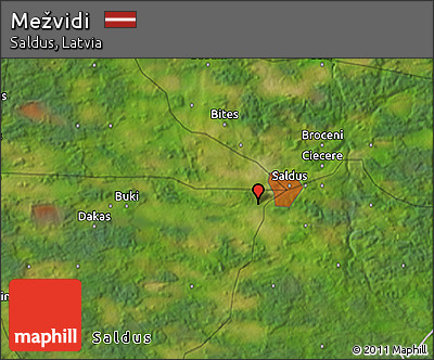 Satellite 3D Map of Mežvidi