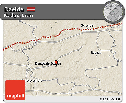 Shaded Relief 3D Map of Dzelda