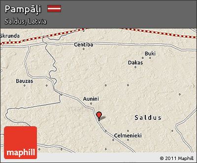 Shaded Relief 3D Map of Pampāļi