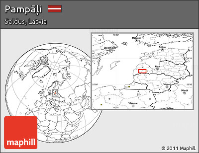 Blank Location Map of Pampāļi