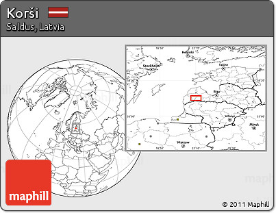 Blank Location Map of Korši