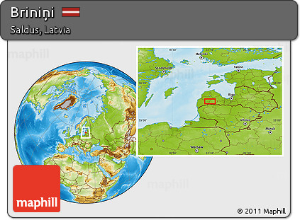 Physical Location Map of Briniņi