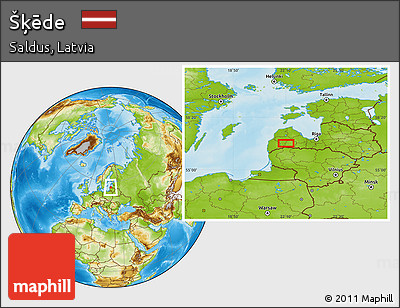 Physical Location Map of Šķēde