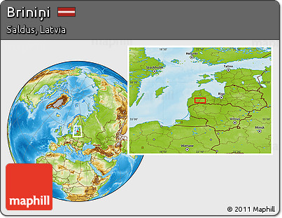 Physical Location Map of Briniņi