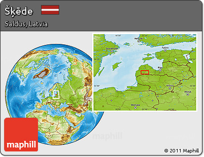 Physical Location Map of Šķēde