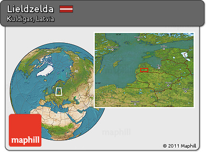 Satellite Location Map of Lieldzelda