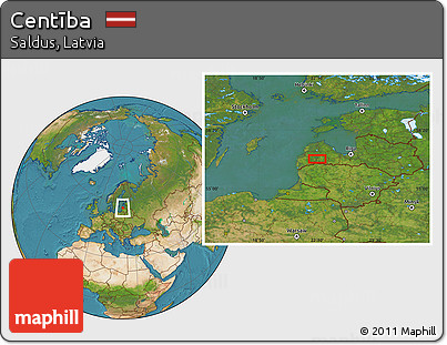 Satellite Location Map of Centība