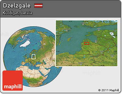 Satellite Location Map of Dzelzgale