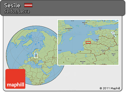 Savanna Style Location Map of Sesīle