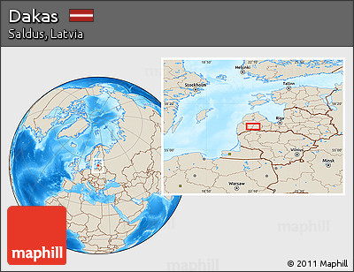 Shaded Relief Location Map of Dakas