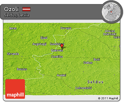 Physical Panoramic Map of Ozoli