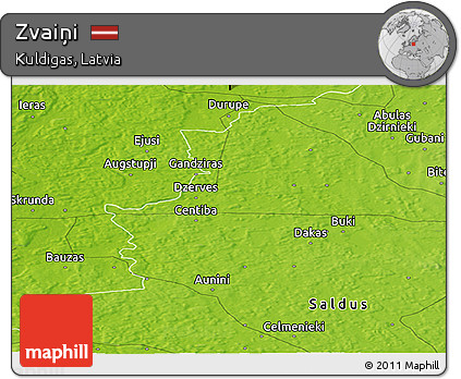 Physical Panoramic Map of Zvaiņi