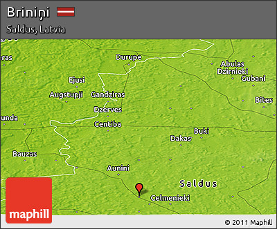 Physical Panoramic Map of Briniņi