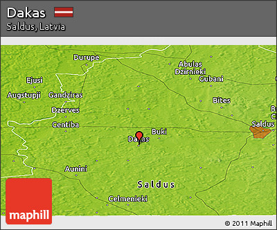 Physical Panoramic Map of Dakas