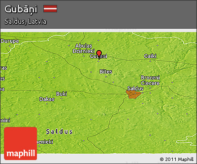 Physical Panoramic Map of Gubāņi