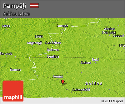 Physical Panoramic Map of Pampāļi