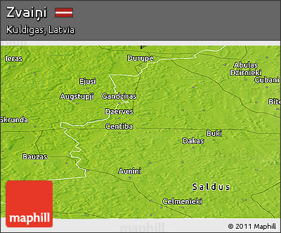 Physical Panoramic Map of Zvaiņi