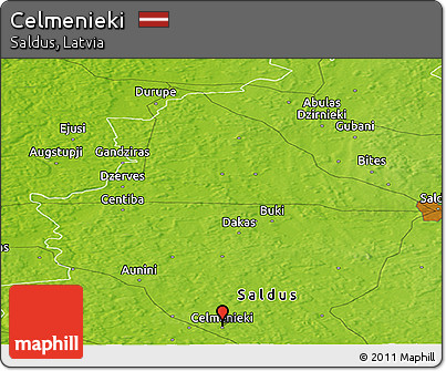 Physical Panoramic Map of Celmenieki