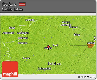 Physical Panoramic Map of Dakas
