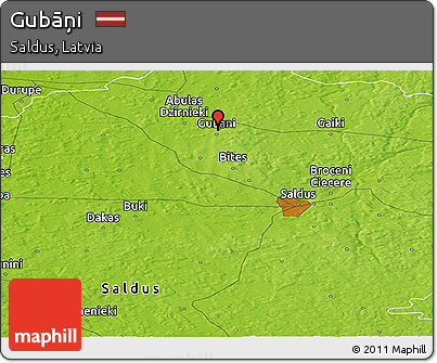 Physical Panoramic Map of Gubāņi