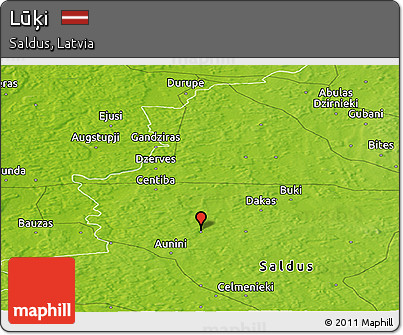 Physical Panoramic Map of Lūķi