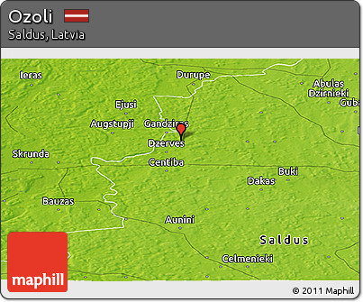 Physical Panoramic Map of Ozoli