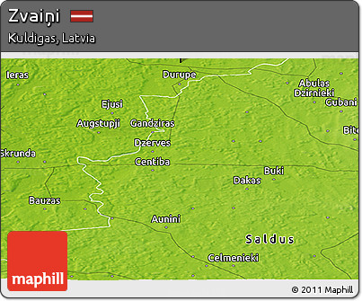 Physical Panoramic Map of Zvaiņi