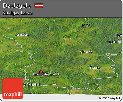 Satellite Panoramic Map of Dzelzgale