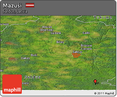 Satellite Panoramic Map of Mazuši