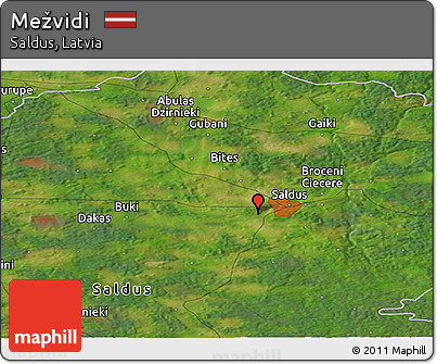 Satellite Panoramic Map of Mežvidi