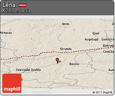 Shaded Relief Panoramic Map of Lēna