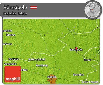 Physical 3D Map of Bērzsīpele