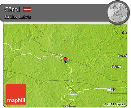 Physical 3D Map of Cērpi