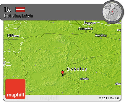 Physical 3D Map of Īle