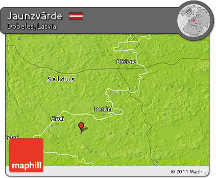 Physical 3D Map of Jaunzvārde