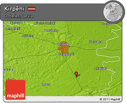 Physical 3D Map of Ķirpēni