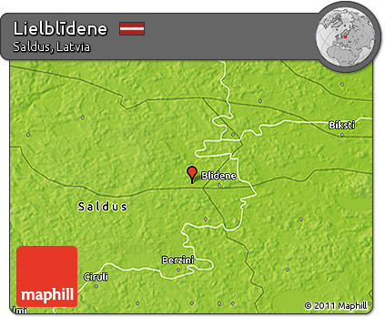 Physical 3D Map of Lielblīdene