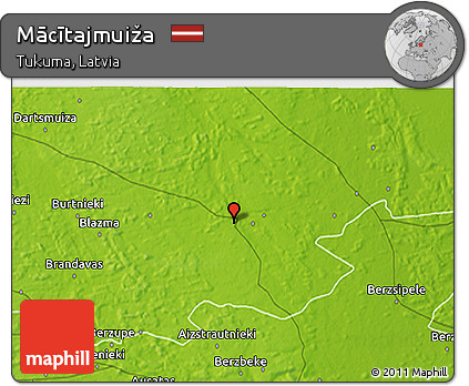 Physical 3D Map of Mācītajmuiža
